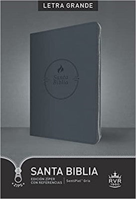 Biblia RV60 Edición zipper referencias gris, índice - Librería Libros Cristianos - Biblia