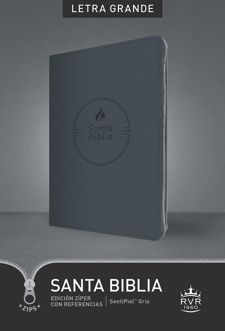 Biblia Edición de referencia ultrafina, LG, gris - Librería Libros Cristianos - Biblia