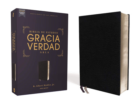 Biblia NBLA de estudio Gracia y Verdad Piel fabricada Negro - Librería Libros Cristianos - Biblia