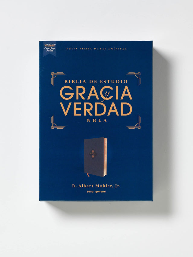 Biblia NBLA de estudio Gracia y Verdad azul marino - Librería Libros Cristianos - Biblia