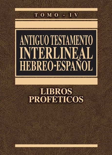 A.T. Interlineal hebreo español tomo 4 - Librería Libros Cristianos - Libro