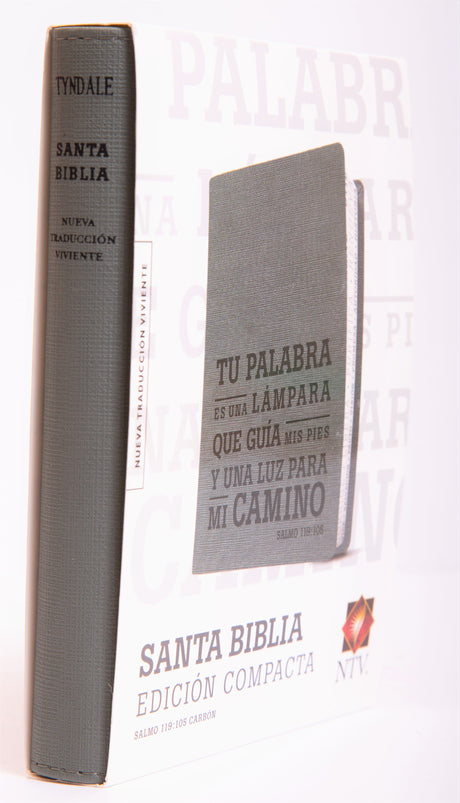 Biblia Compacta Salmo 119 105 Carbón NTV - Librería Libros Cristianos - Biblia