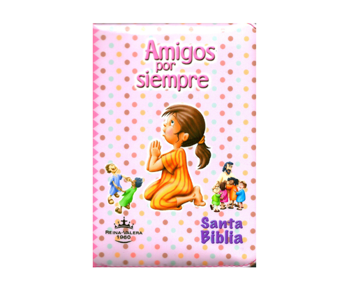 Biblia RVR 60 Amigos por Siempre Rosa Acolchonada - Librería Libros Cristianos - Biblia